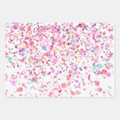 Aquarellfarben Confetti Multicfarbig Abstrakt Geschenkpapier Set (Vorderseite 3)