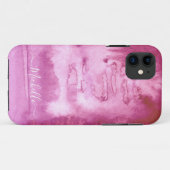 Aquarellfarben Cool Abstrakt Rosa Tinte Case-Mate  iPhone Hülle (Rückseite (Horizontal))