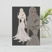 Aquarellfarben Couture Fashion Show Einladung (Stehend Vorderseite)