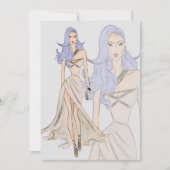 Aquarellfarben Couture Fashion Show Einladung (Vorderseite)