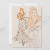 Aquarellfarben Couture Fashion Show Einladung (Vorderseite)