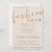 Aquarellfarben Couture Fashion Show Einladung (Rückseite)