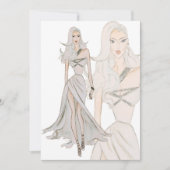 Aquarellfarben Couture Fashion Show Einladung (Vorderseite)