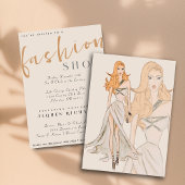 Aquarellfarben Couture Fashion Show Einladung