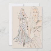 Aquarellfarben Couture Fashion Show Einladung (Vorderseite)