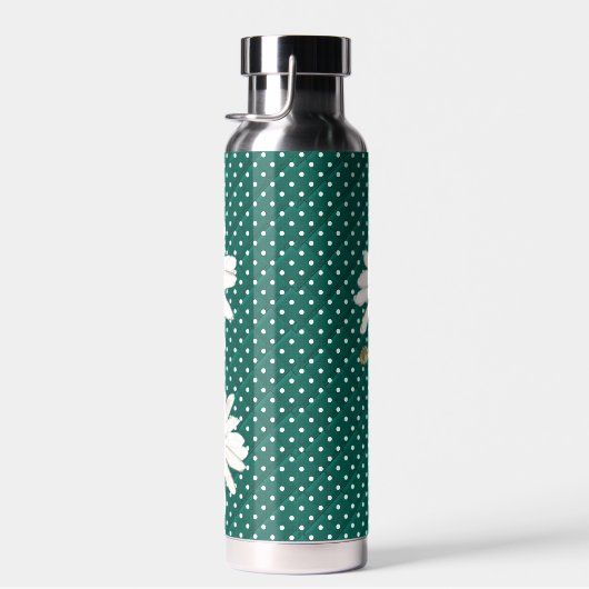 Aquarellfarben-Daisy-Bouquet auf gequilten Punkten Trinkflasche (Rechts)