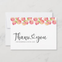 Aquarellfarben Dankeschön-Karte