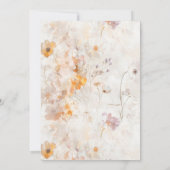 Aquarellfarben Delikate Blume Hochzeit Einladung (Rückseite)