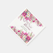 Aquarellfarben Die Liebe der hellrosa Blume befind Serviette (Ecke)