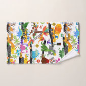 Aquarellfarben Dinosaurier Bau Kinder Niedlich Badhandtuch Set (Handtuch)