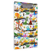 Aquarellfarben Dinosaurier Bau Kinder Niedlich Klemmbrett (Rechts)