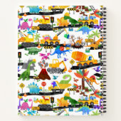 Aquarellfarben Dinosaurier Bau Kinder Niedlich Notizblock (Rückseite)