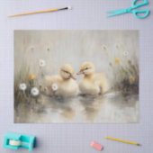 Aquarellfarben Ducklings Dandelion Blume Decoupage Seidenpapier (Basteln)