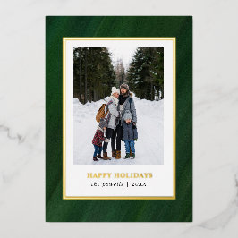 Aquarellfarben, dunkelgrüne Rahmen Foto Weihnachte Folien Feiertagskarte