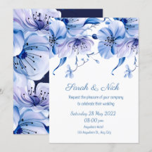 Aquarellfarben Dusty Blue Blues weddingi