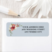 Aquarellfarben Dusty Gray Blush Peach Floral Weddi (Insitu)