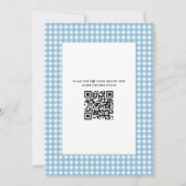 Aquarellfarben Einfach Blauer Krabbenfest Party QR Einladung (Rückseite)