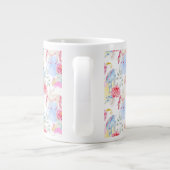 Aquarellfarben, Einhorn- und Pegasus-Muster Jumbo-Tasse (Rückseite)