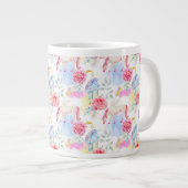 Aquarellfarben, Einhorn- und Pegasus-Muster Jumbo-Tasse (Vorderseite Rechts)