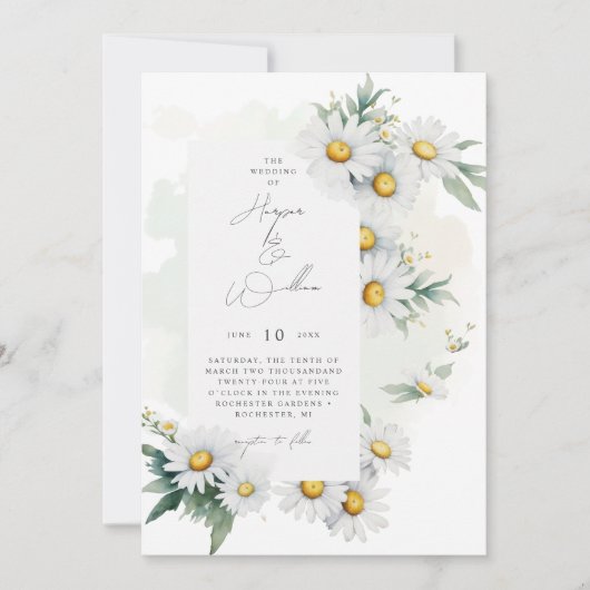 Aquarellfarben Einladung (Vorderseite)