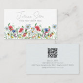 Aquarellfarben Elegantes Illustratives Floral mit  Visitenkarte (Vorne/Hinten)