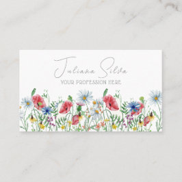 Aquarellfarben Elegantes Illustratives Floral mit  Visitenkarte