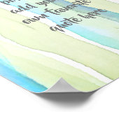 Aquarellfarben ergänzen türkisfarbene und grüne St Poster (Ecke)