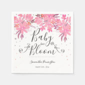 Aquarellfarben Extravagantes Script Baby in Bloom Serviette (Vorderseite)