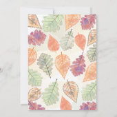 Aquarellfarben Fallende Blätter Bridal Dusche Einl Einladung (Rückseite)