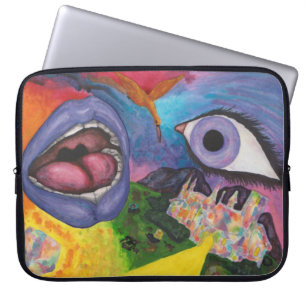 Aquarellfarben Fantasy Dimensions Woman Opal Surre Laptopschutzhülle