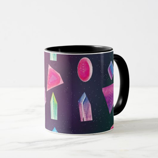 Aquarellfarben Farben farbenfrohe Galaxie Farben Tasse (VorderseiteRechts)