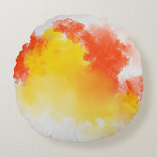 Aquarellfarben - Farben zusammenfassend Rundes Kissen