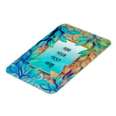 Aquarellfarben Farbige Blätter Golden Border Magnet (Linke Seite)