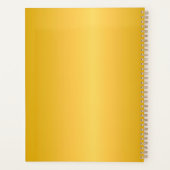 Aquarellfarben Farbige Blätter Golden Border Planer (Rückseite)