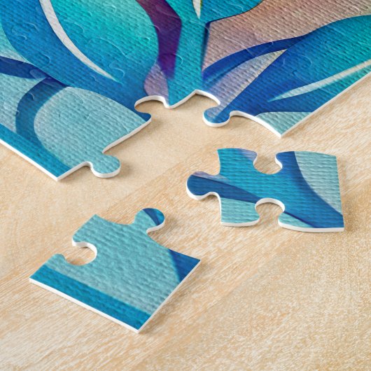 Aquarellfarben Farbige Blätter Golden Border Puzzle (Seite)