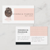 Aquarellfarben Fashion Fair Illustration Business Visitenkarte (Vorne/Hinten)