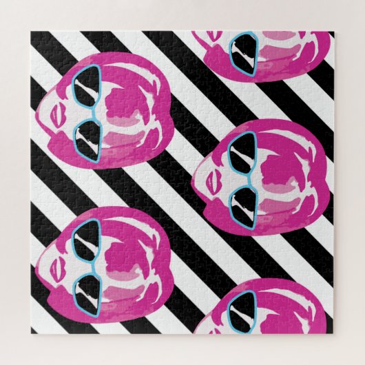 Aquarellfarben Fashion Girls Faces Muster Puzzle (Horizontal)