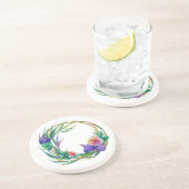 Aquarellfarben-Feigen Getränkeuntersetzer (Seite)