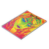 Aquarellfarben Feminine Vibes in elektrischen Farb Notizblock (Linke Seite)