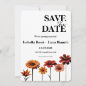 Aquarellfarben Fett Rot und orange Sunset Farben Einladung (Vorderseite)