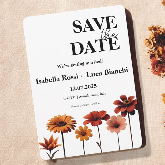 Aquarellfarben Fett Rot und orange Sunset Farben Einladung