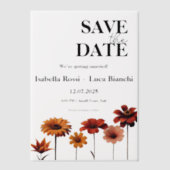 Aquarellfarben Fett Rot und orange Sunset Farben Pergament Einladungen (Vorderseite)