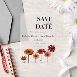 Aquarellfarben Fett Rot und orange Sunset Farben Pergament Einladungen