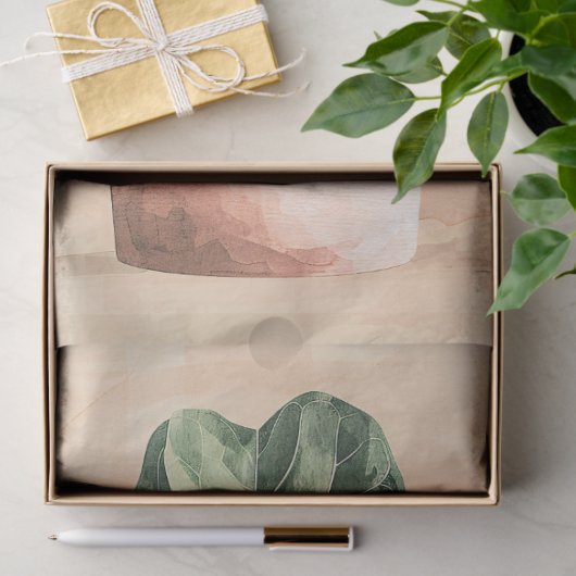 Aquarellfarben-Fiddle-Leaf-Pflanze Seidenpapier (Geschenk)