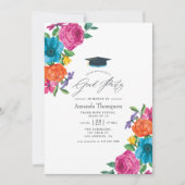 Aquarellfarben-Fiesta-Graduierungsparty Einladung (Vorderseite)