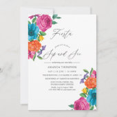 Aquarellfarben-Fiesta Sip and See Einladung (Vorderseite)