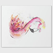 Aquarellfarben Flamingo | Funny Flaming Geschenkpapier (Flach)
