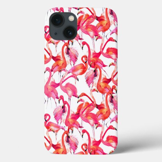 Aquarellfarben Flamingos in Wasserfarben Case-Mate iPhone Hülle (Rückseite)