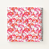 Aquarellfarben Flamingos in Wasserfarben Notizbuch (Rückseite)