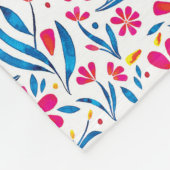 Aquarellfarben Flora-Muster Fleecedecke (Ecke)